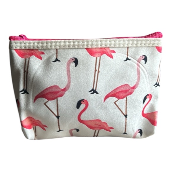 Flamingo Print Trio Set Pink Cosmetic Bag
White and Pink with free items NWOT - Picture 4 of 11